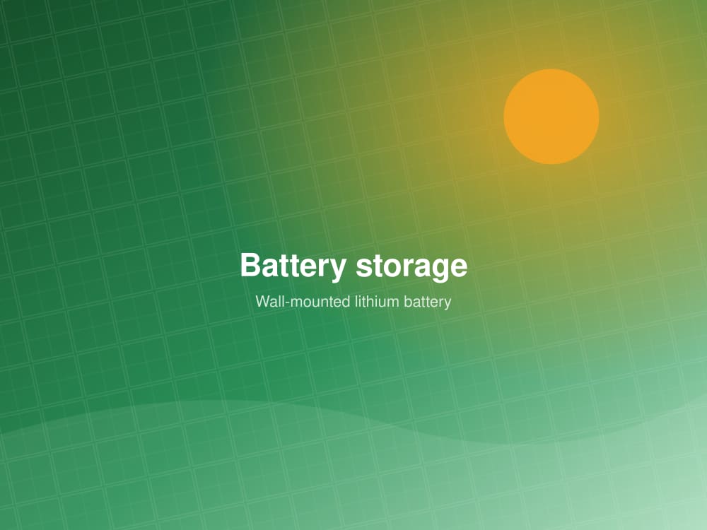 A wall-mounted lithium battery installed beside a hybrid inverter